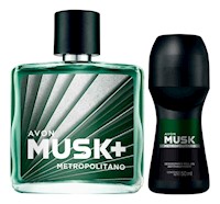 Musk Metropolitano Perfume De Hombre Con Deo Roll On